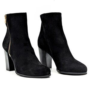 Michael Kors Women Frenchie Black Suede Dressy Office Ankle Zip Boots size 8.5